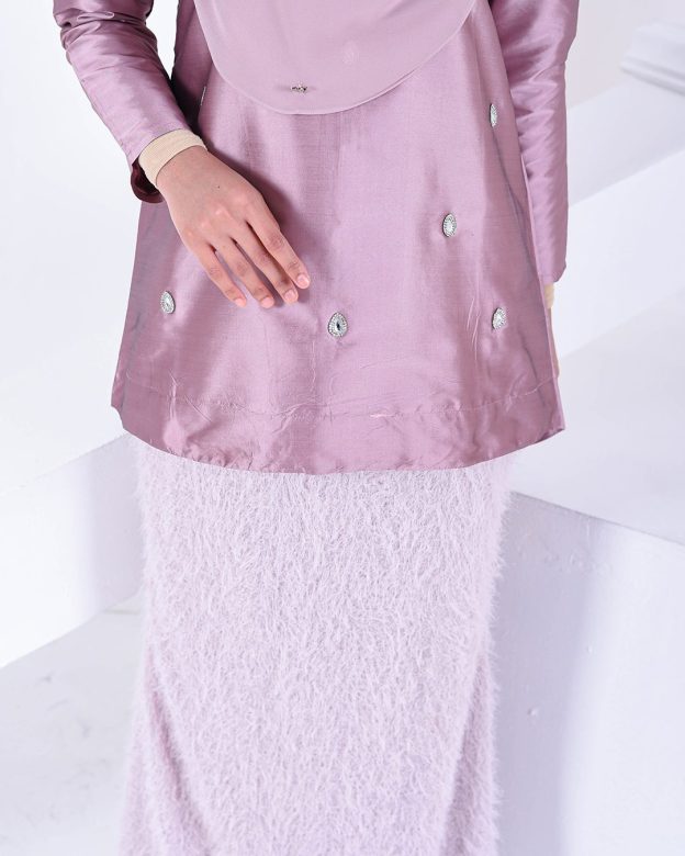 Baju Kurung Puffy Ameldy - Mauve Pearl