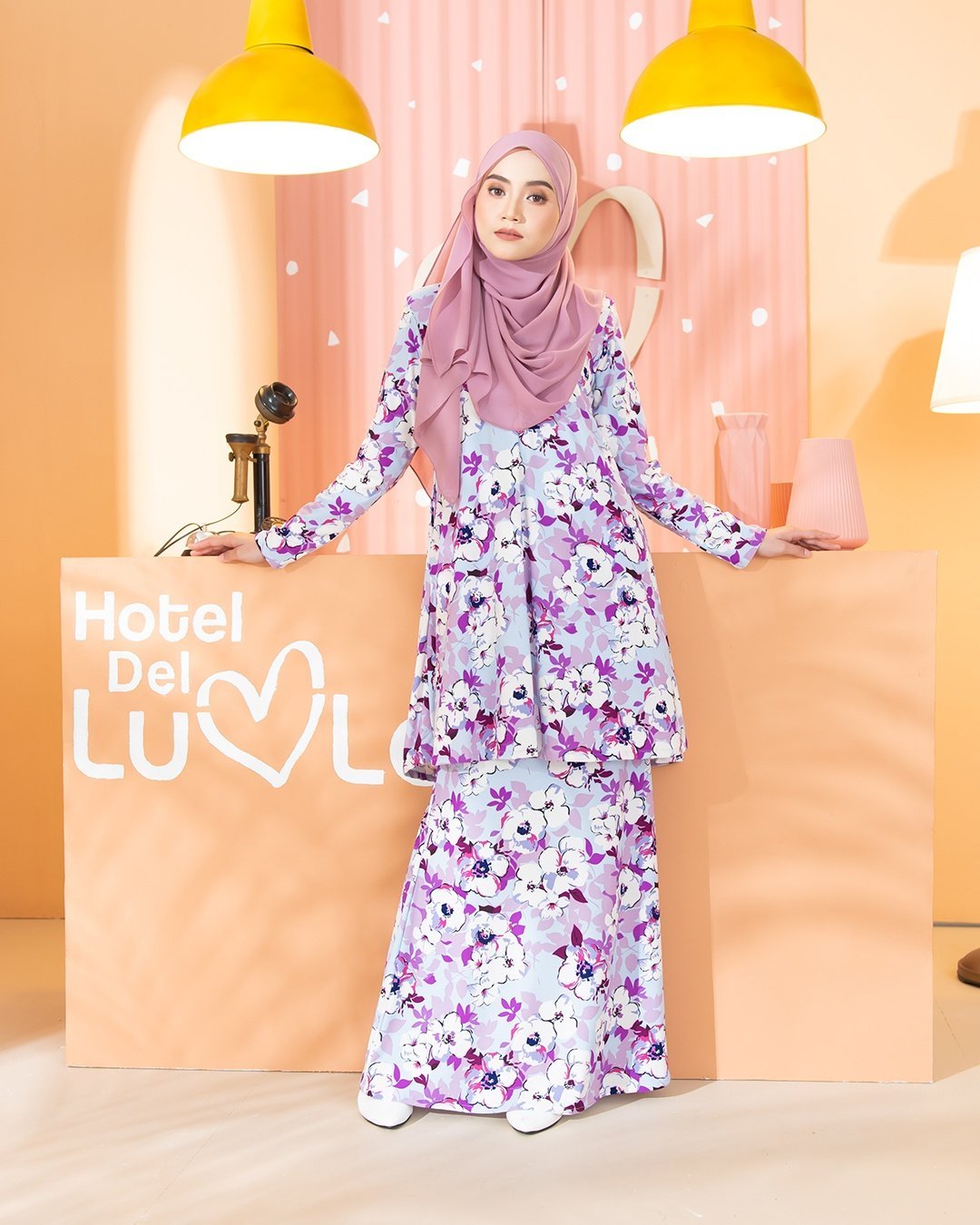 Kurung Lara - Blossom Purple