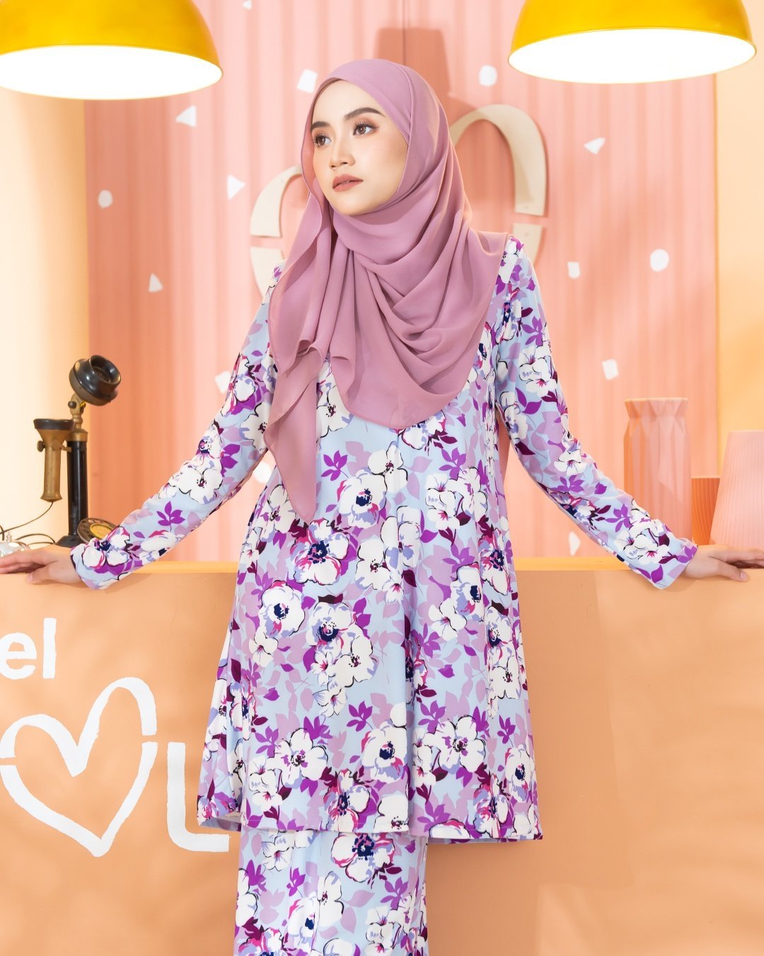 Kurung Lara - Blossom Purple