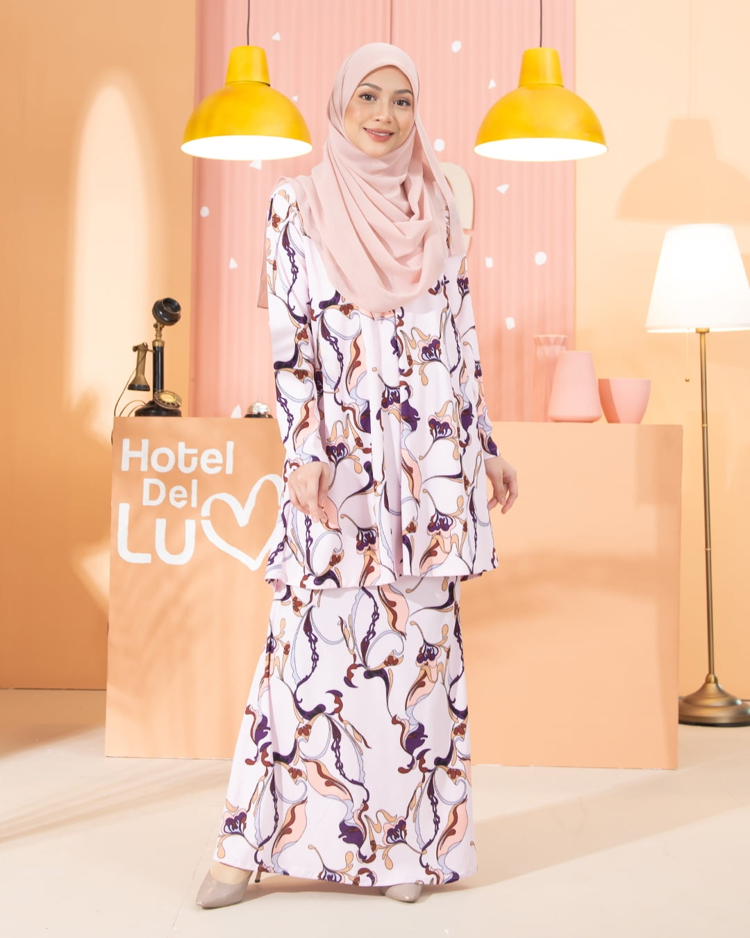 Kurung Lara - Soft Pink