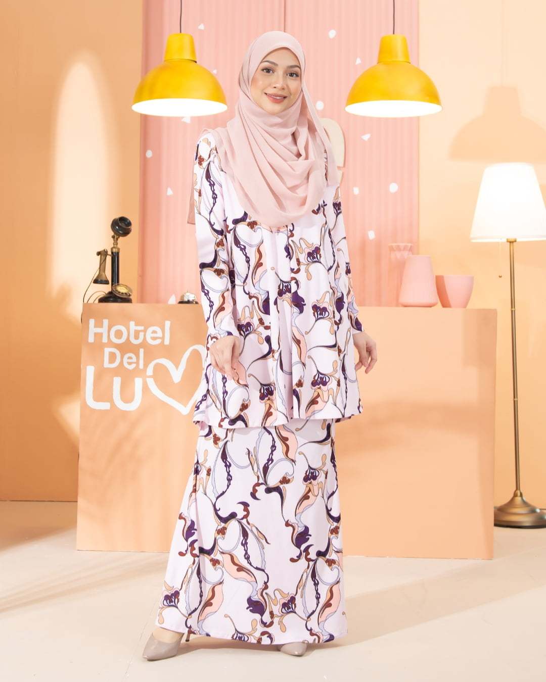 Kurung Lara - Soft Pink
