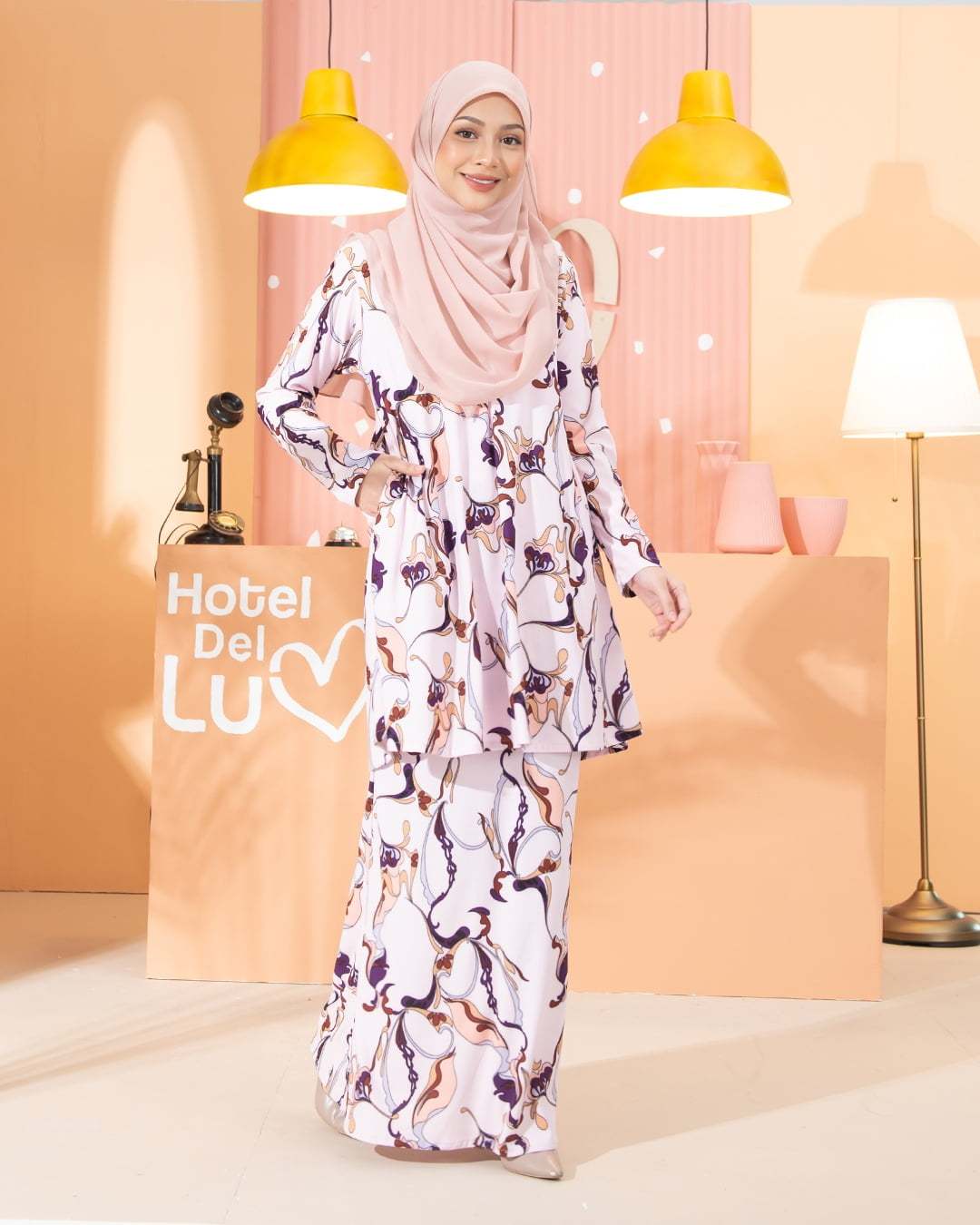 Kurung Lara - Soft Pink