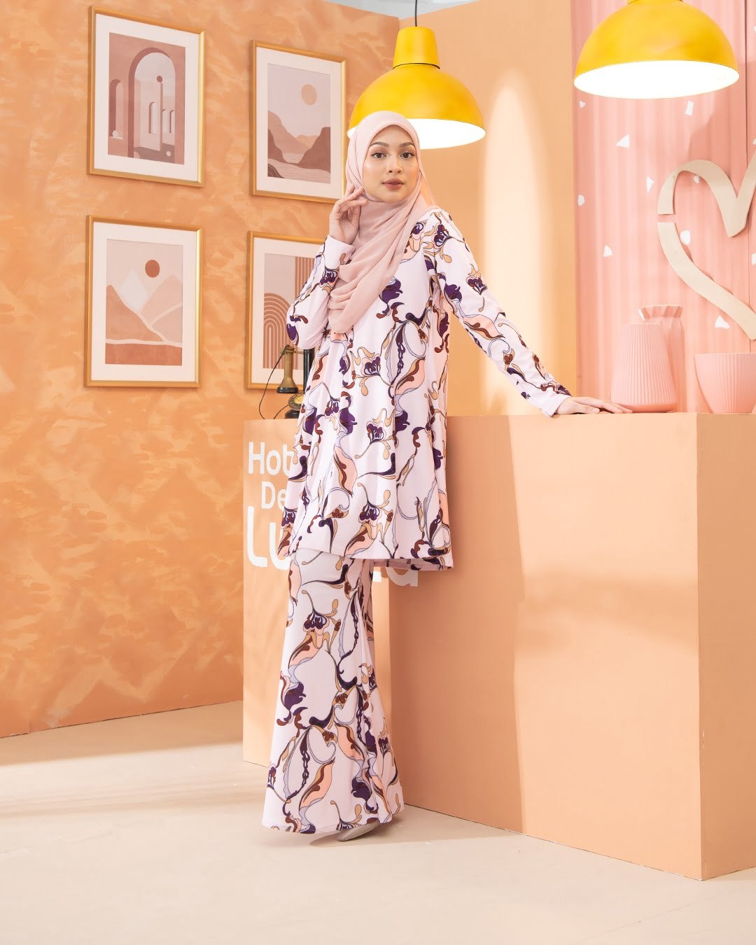 Kurung Lara - Soft Pink