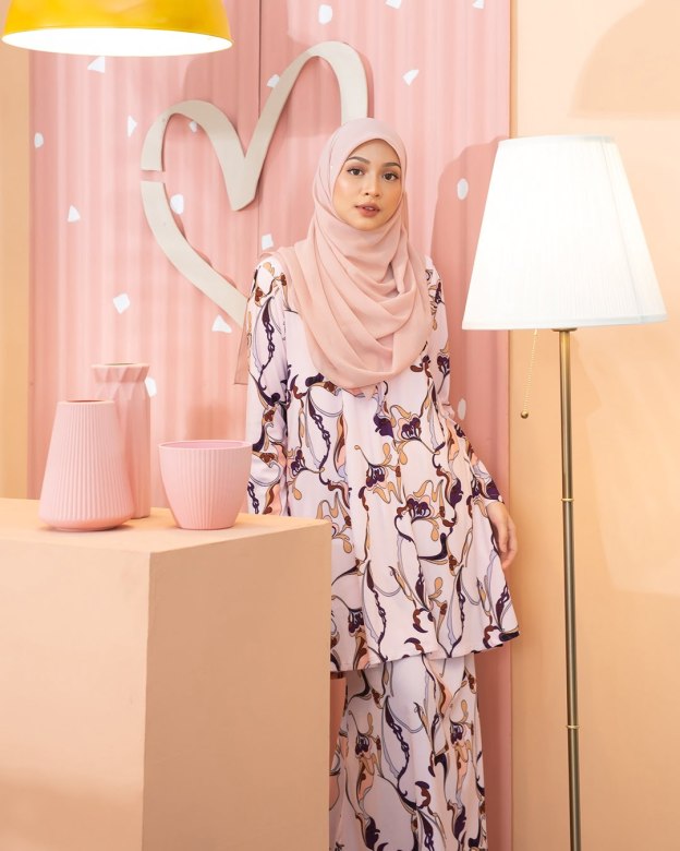 Kurung Lara - Soft Pink