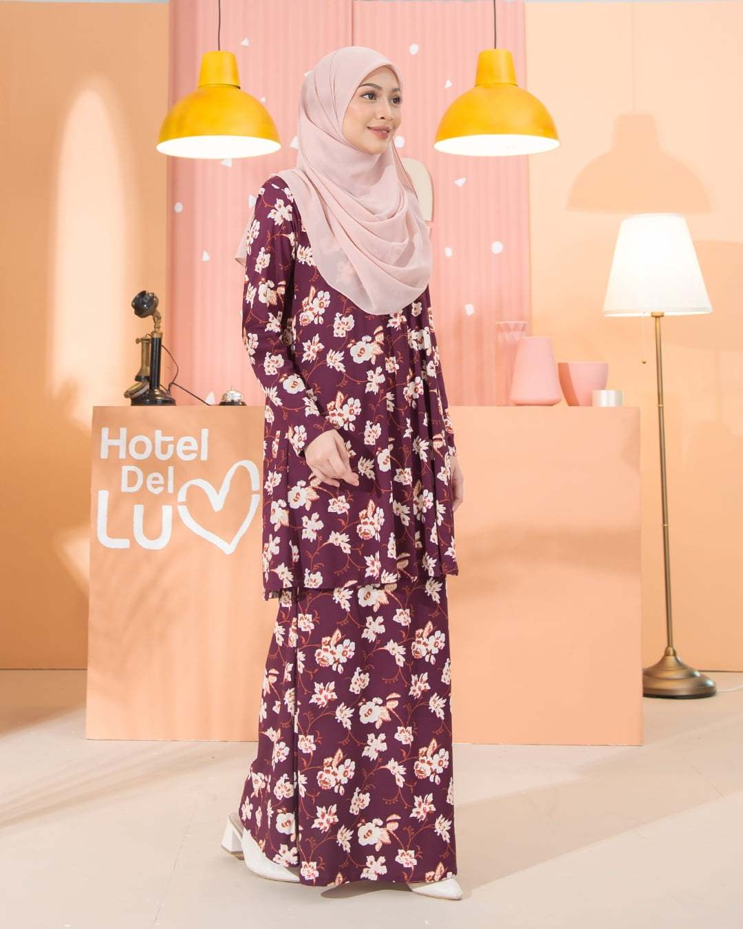 Kurung Lara - Cosmos Burgundy