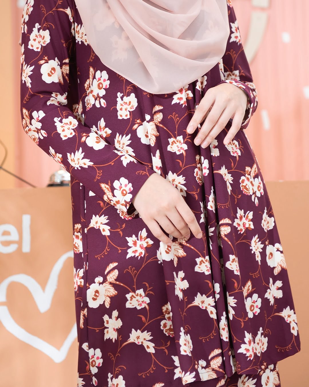 Kurung Lara - Cosmos Burgundy