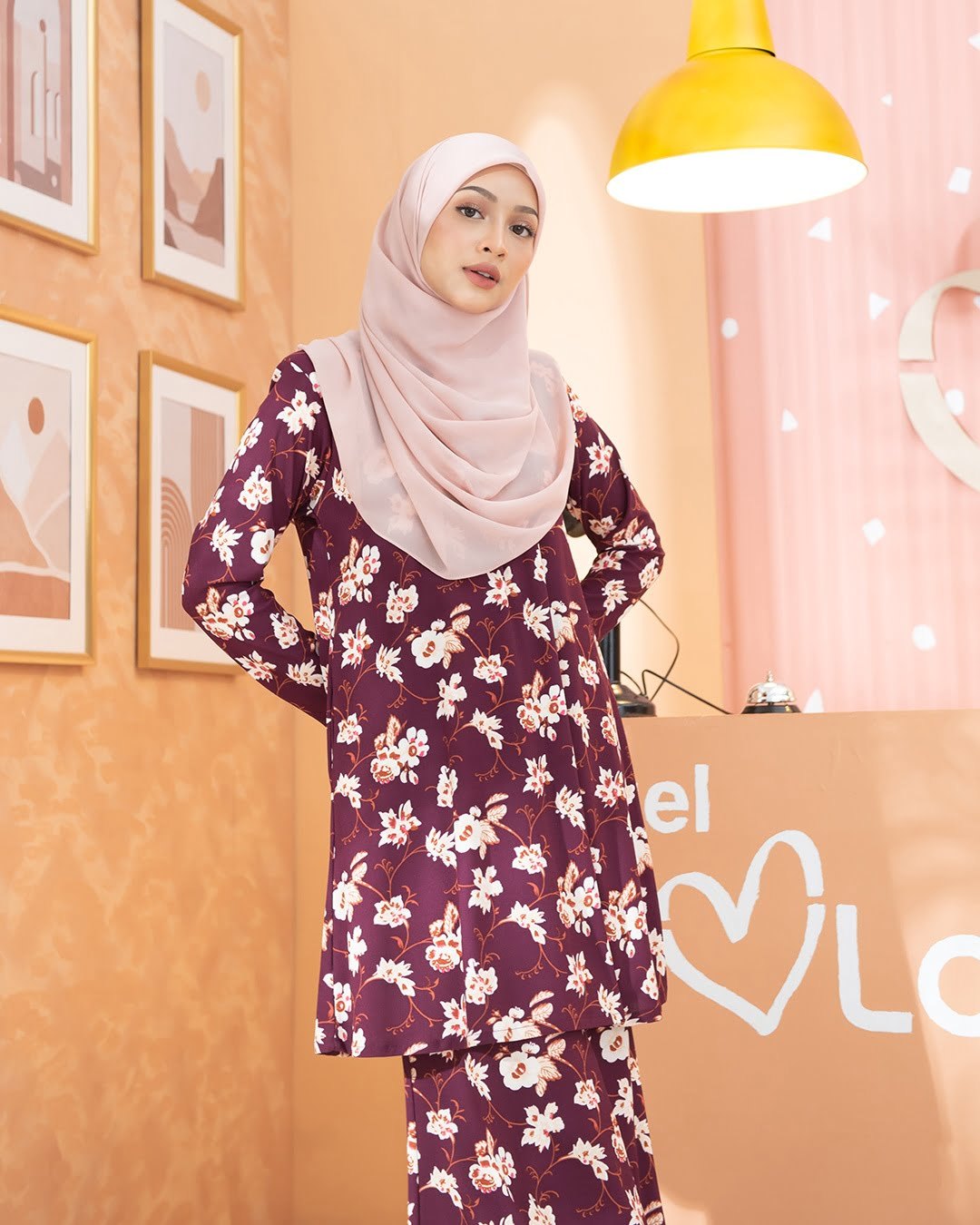 Kurung Lara - Cosmos Burgundy