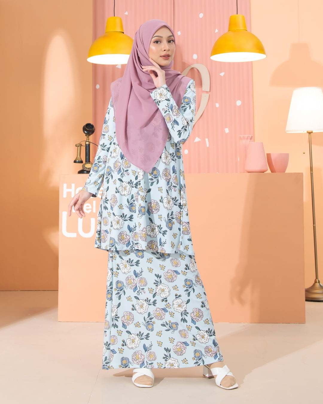Kurung Lara - Carnation Mint