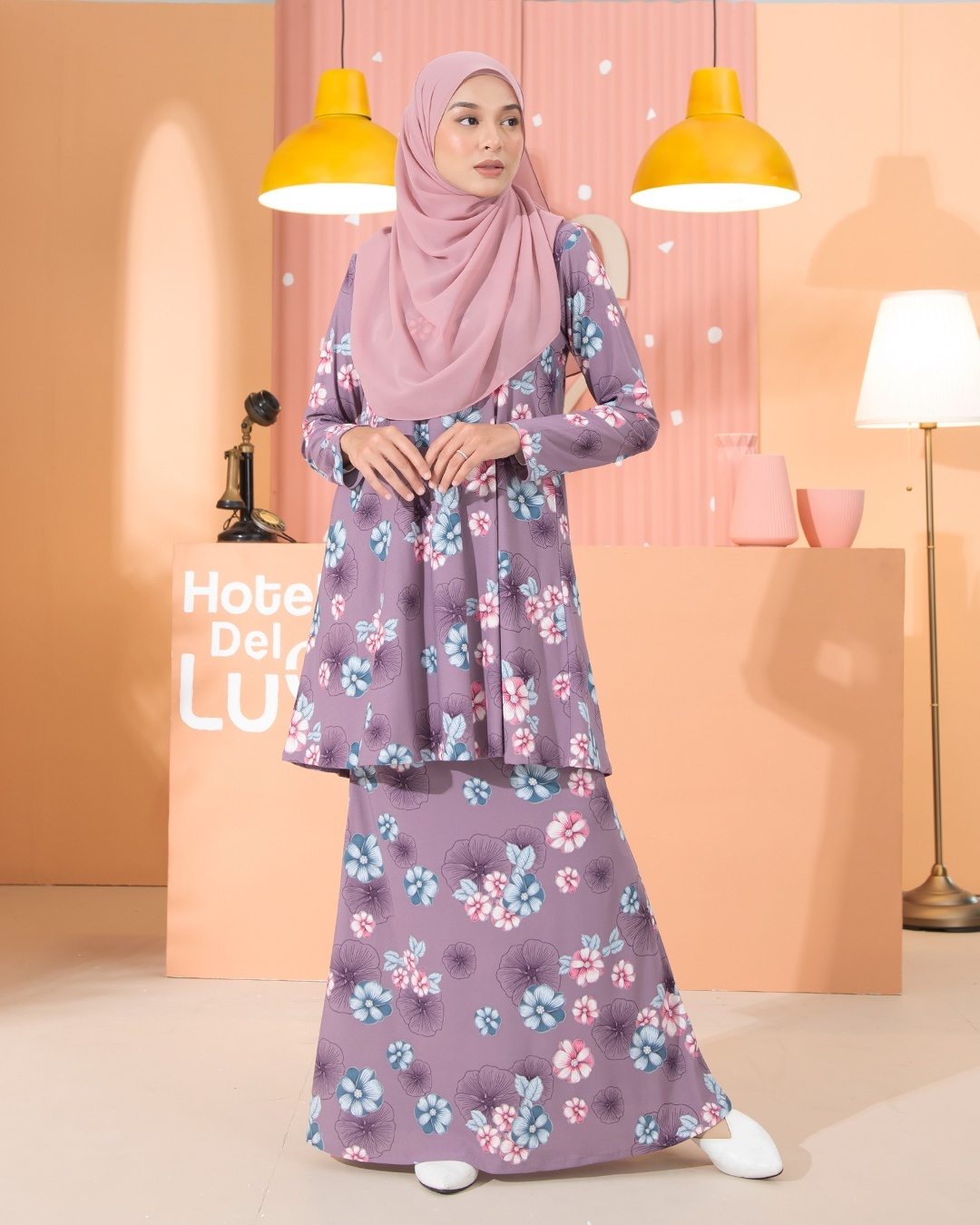 Kurung Lara - Camelia Purple