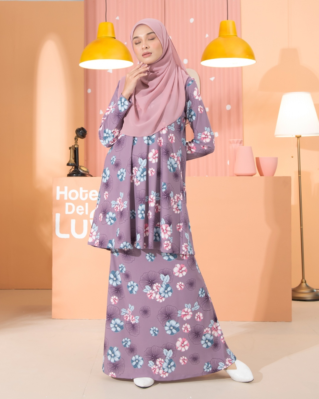 Kurung Lara - Camelia Purple