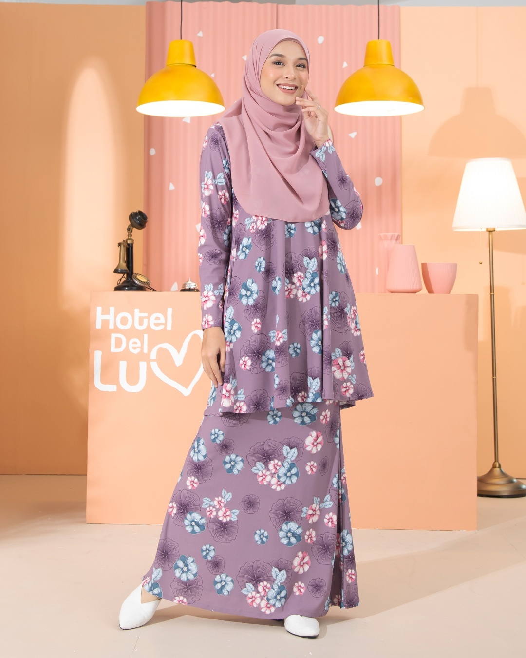 Kurung Lara - Camelia Purple
