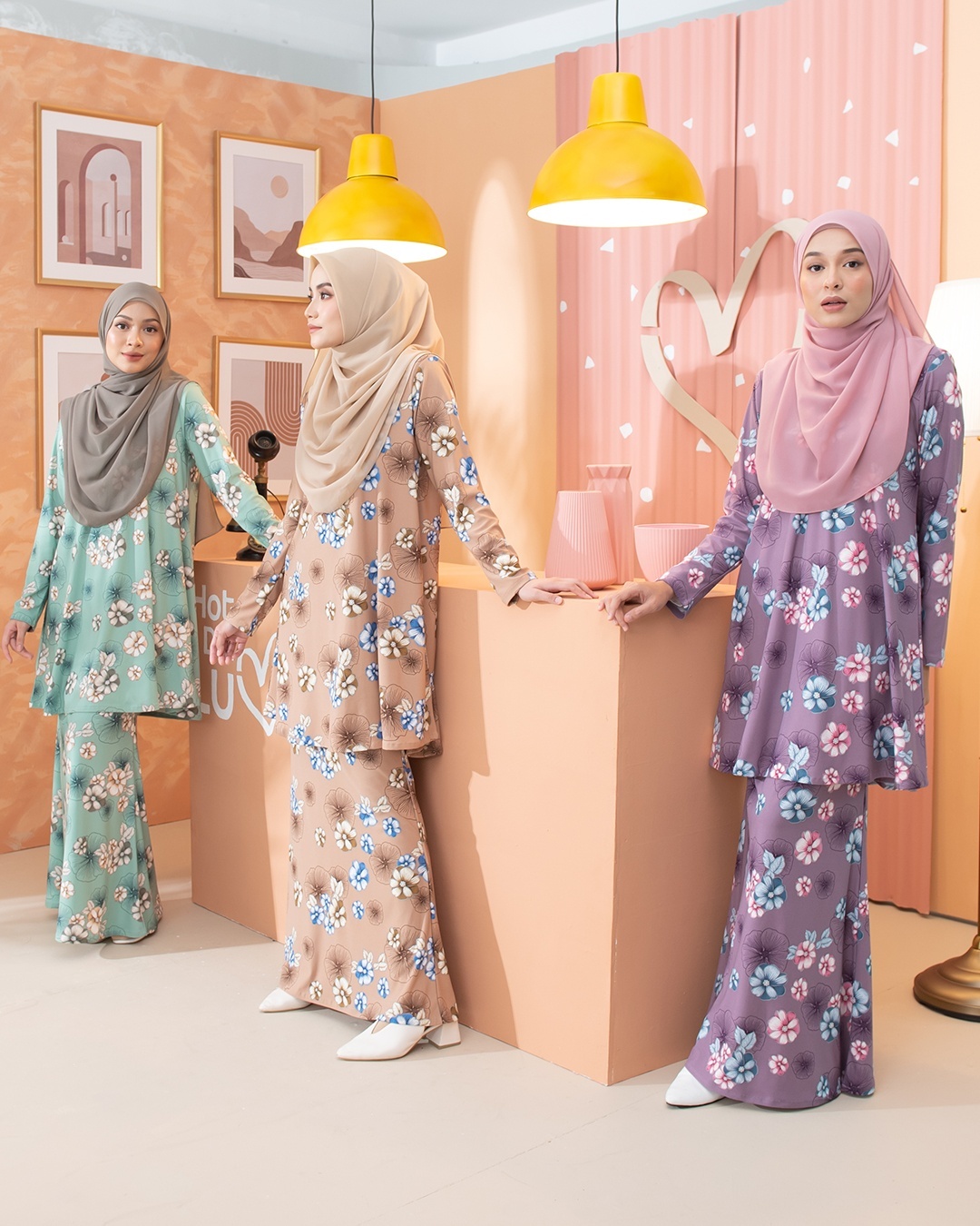 Kurung Lara - Camelia Purple