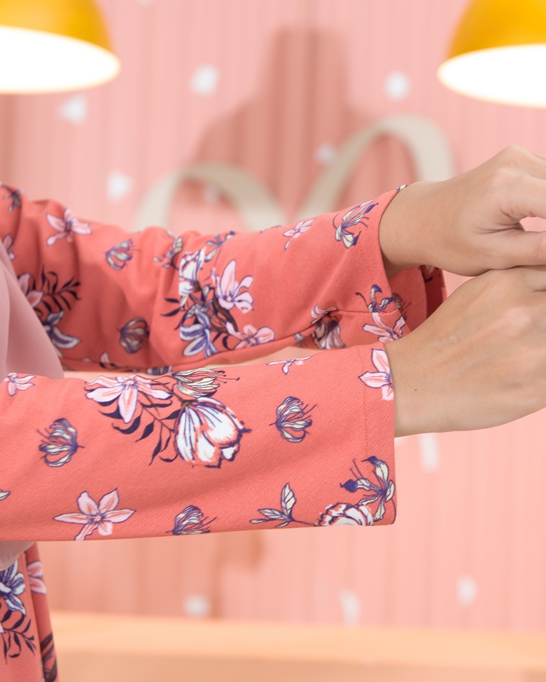 Kurung Lara - Daisy Coral
