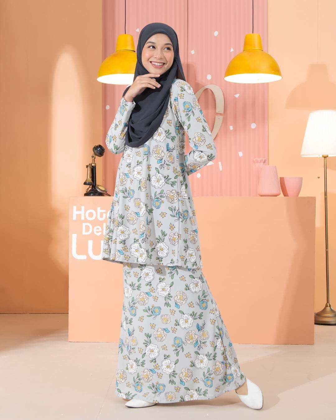 Kurung Lara - Carnation Grey