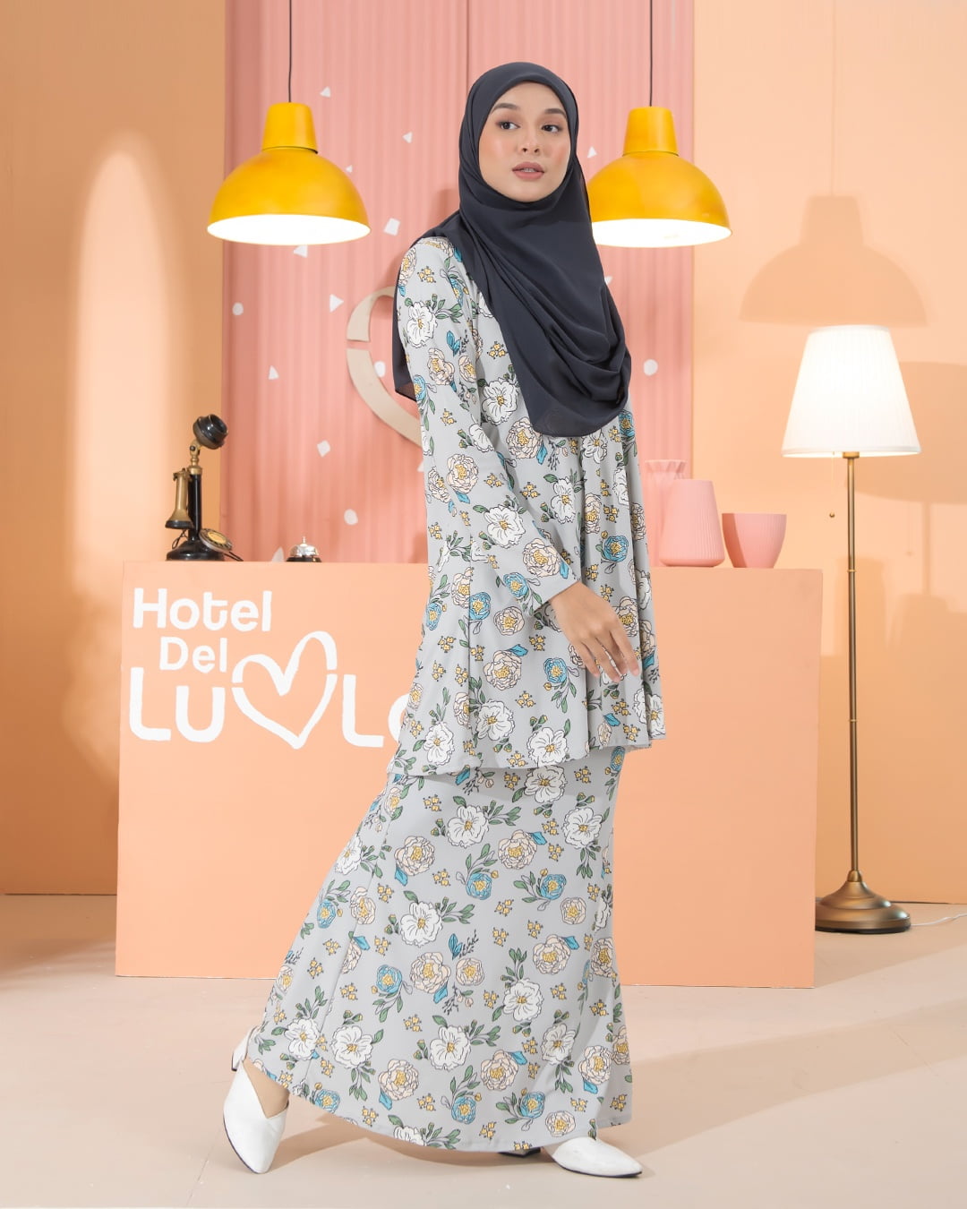 Kurung Lara - Carnation Grey