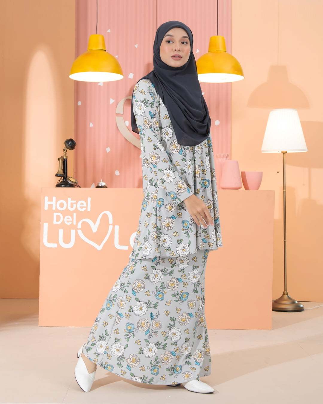 Kurung Lara - Carnation Grey
