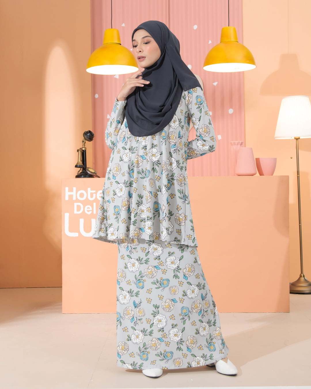 Kurung Lara - Carnation Grey