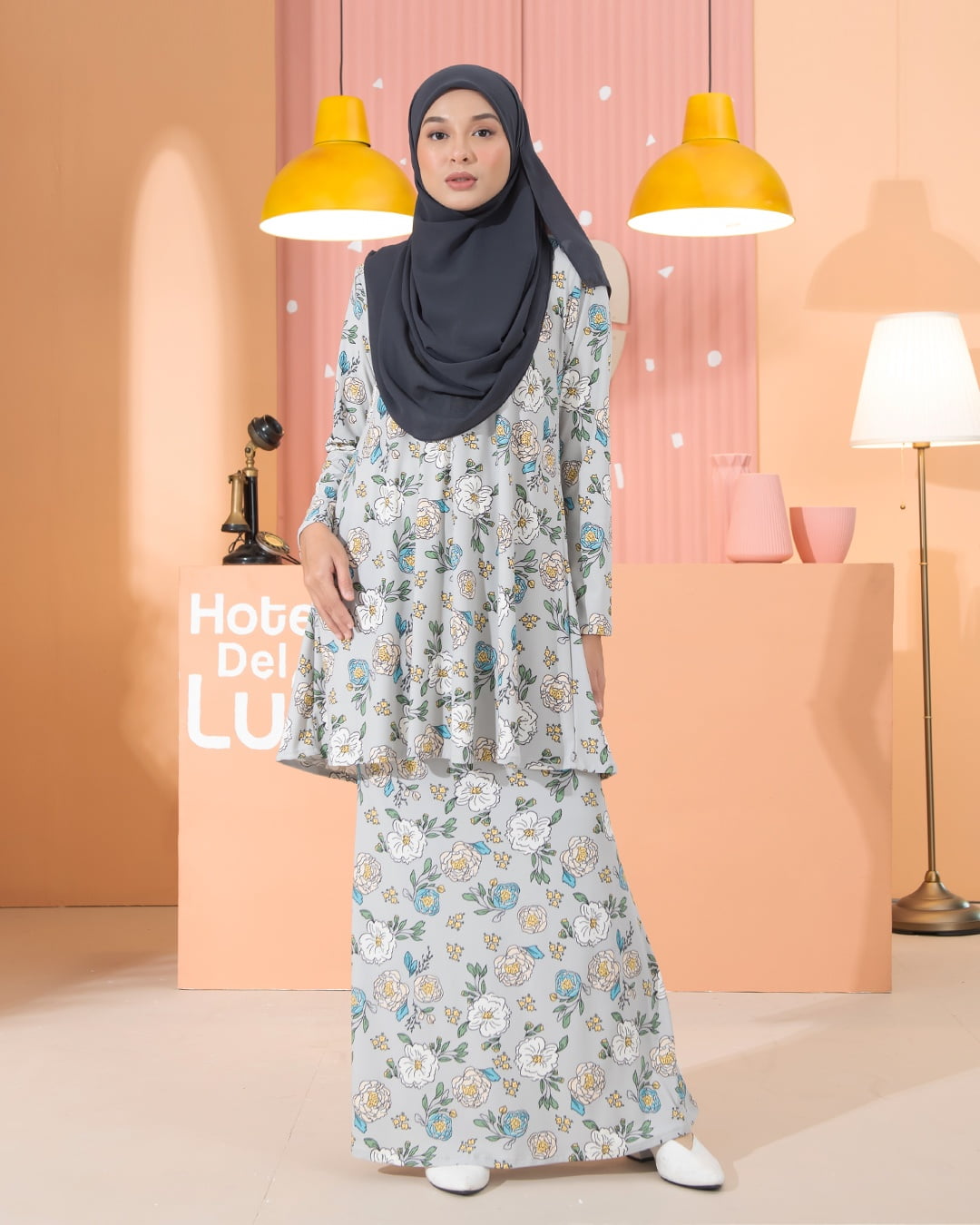 Kurung Lara - Carnation Grey