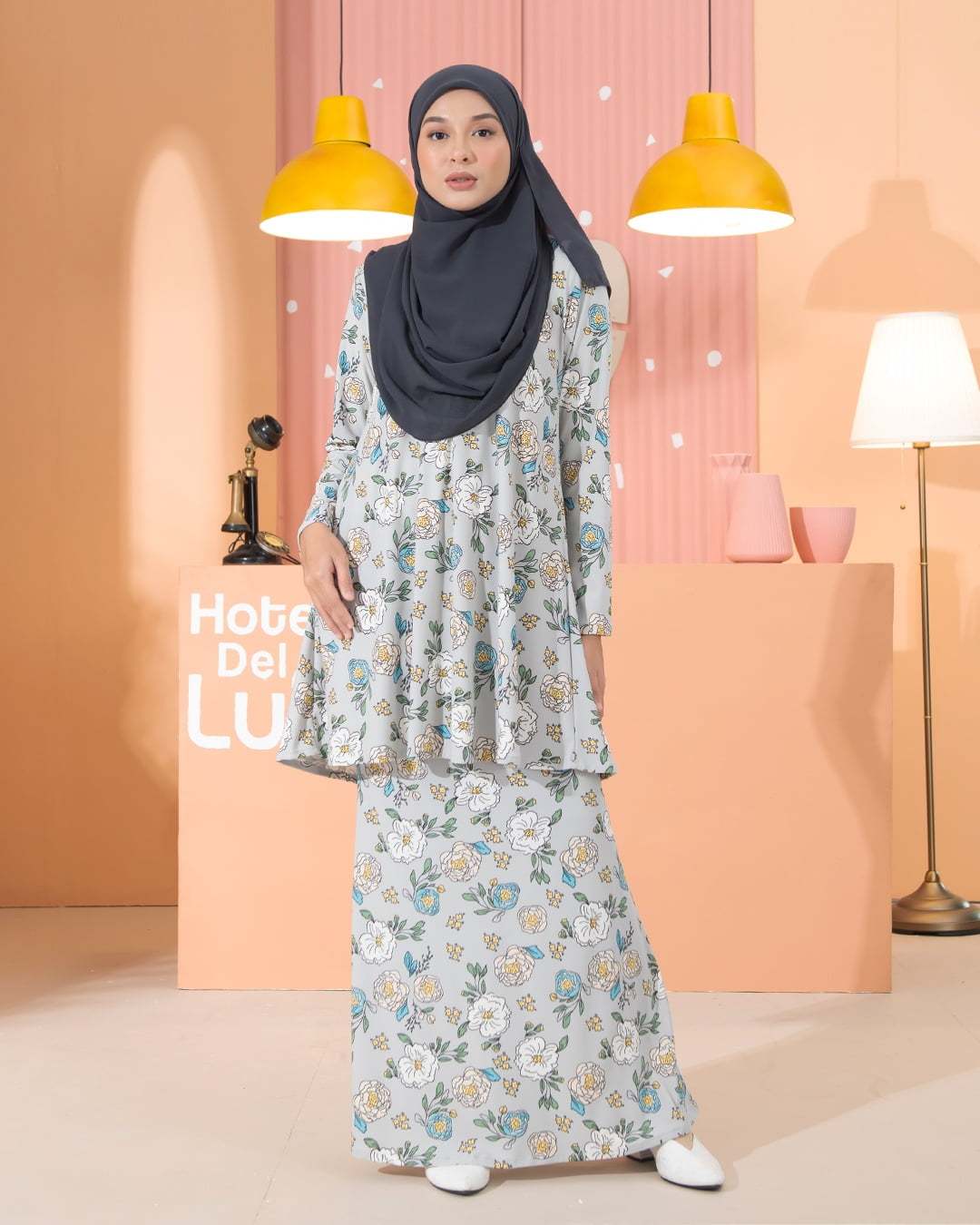 Kurung Lara - Carnation Grey