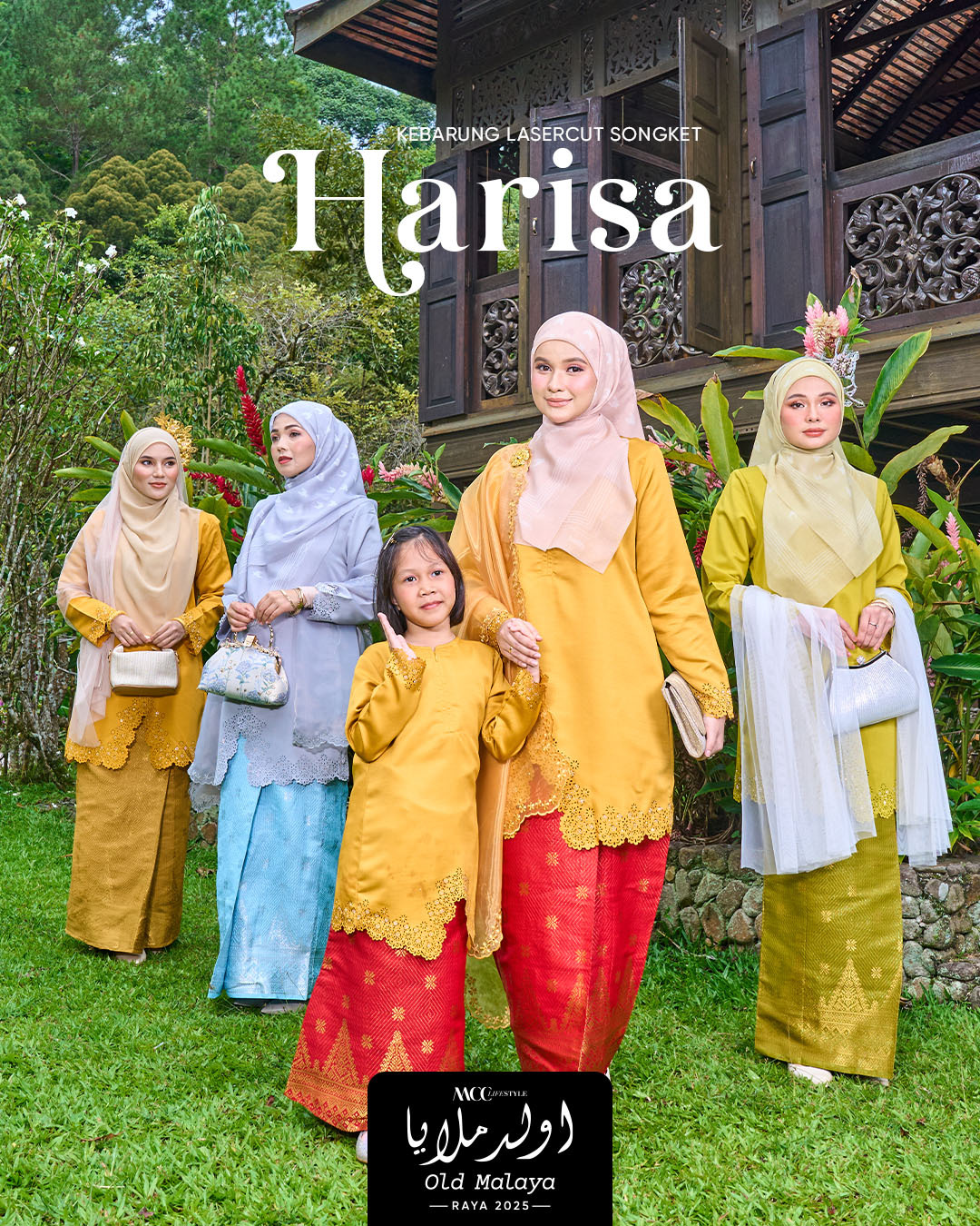 Baju Kebarung Songket Lasercut Harisa