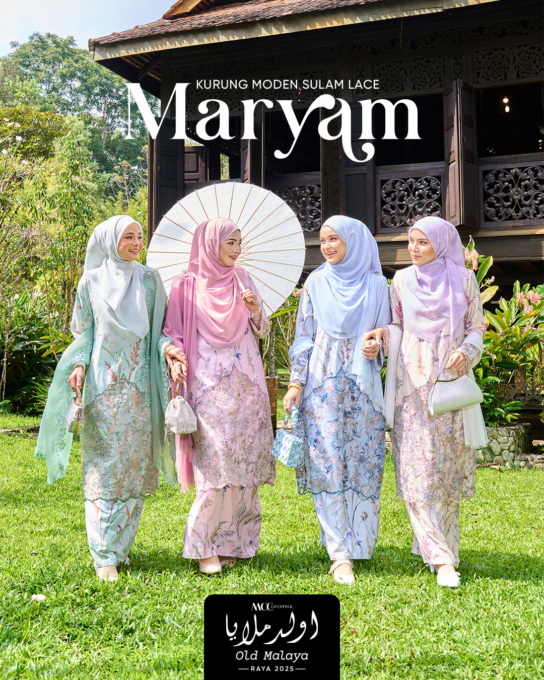 Baju Kurung Moden Sulam Lace Maryam
