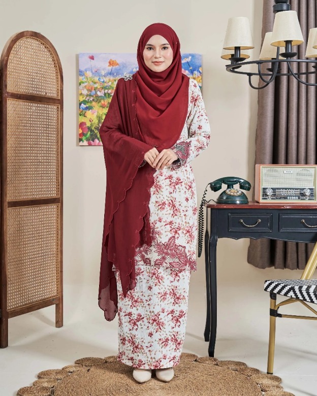 Baju Kurung Sulam Aylin Rose