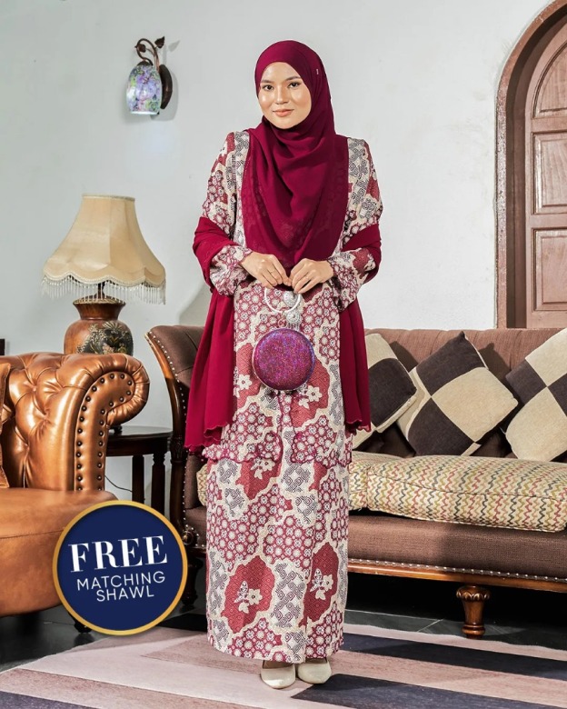 Baju Kebarung Sulam Batik Amara