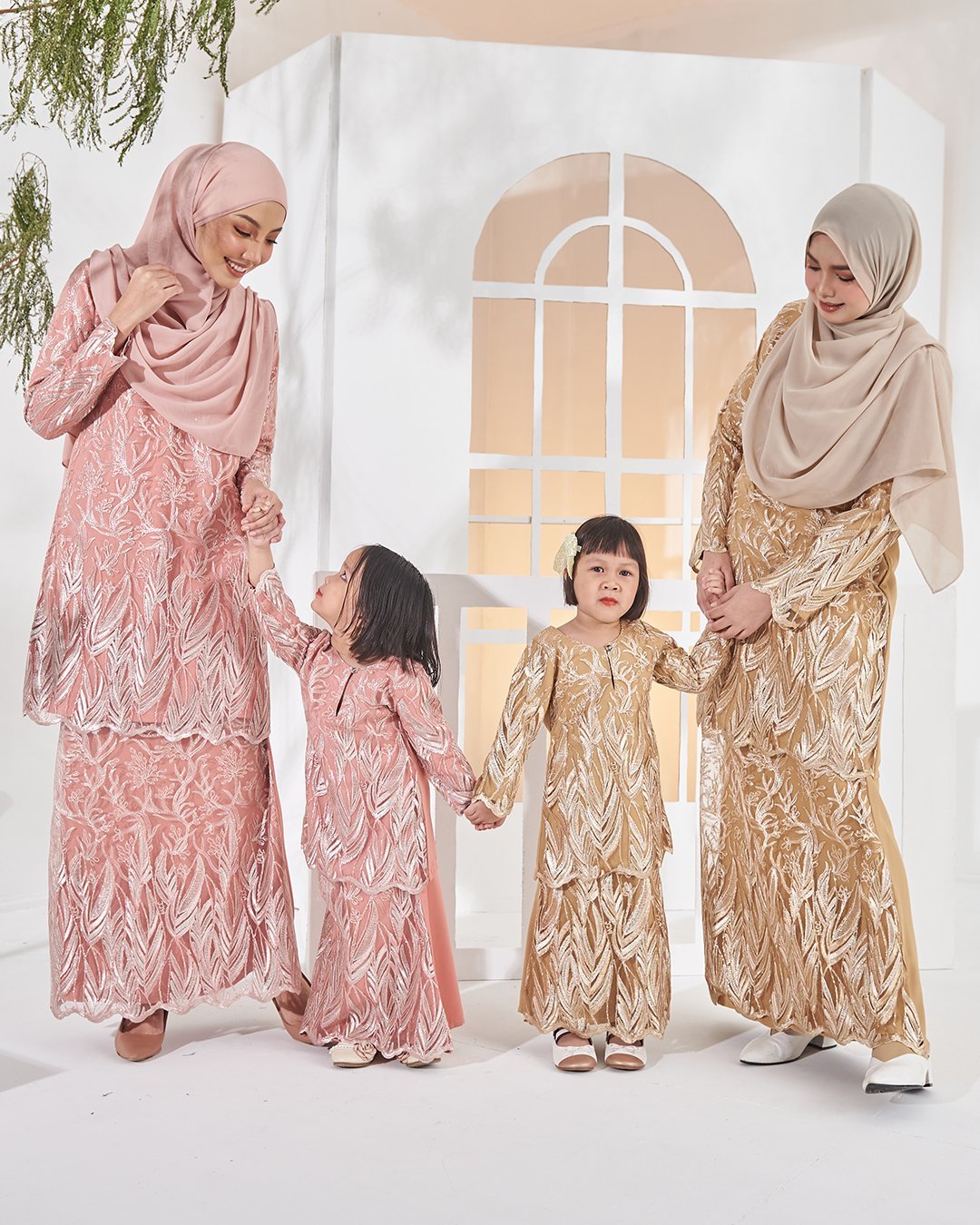 Baju Kurung Lace Ablaa - Fresh Peach