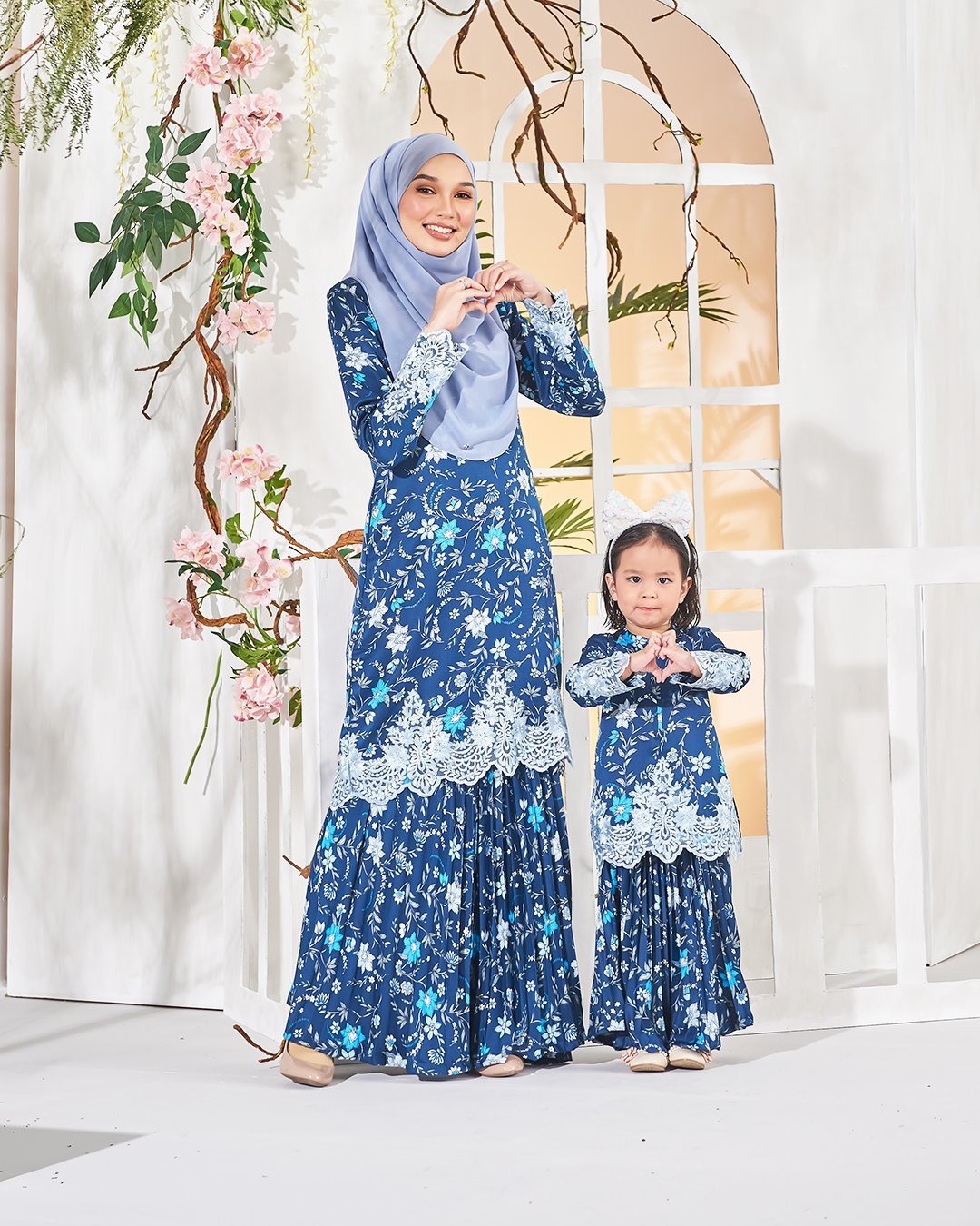 Baju Kurung Billie - Navy Blue