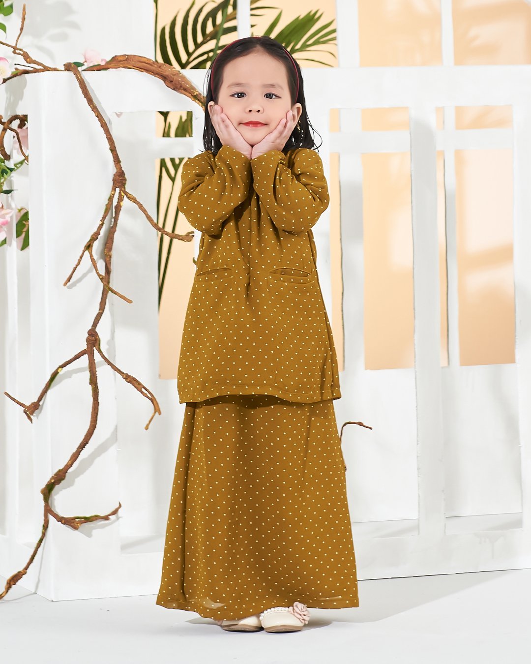 Baju Kurung Bonni Kids - Dark Mustard