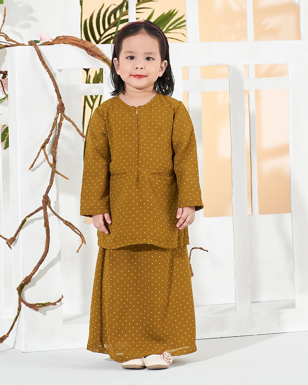 Baju Kurung Bonni Kids - Dark Mustard