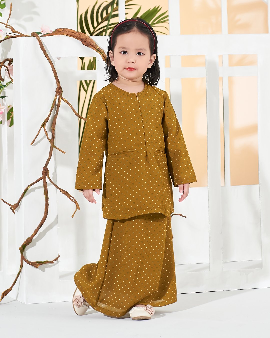 Baju Kurung Bonni Kids - Dark Mustard