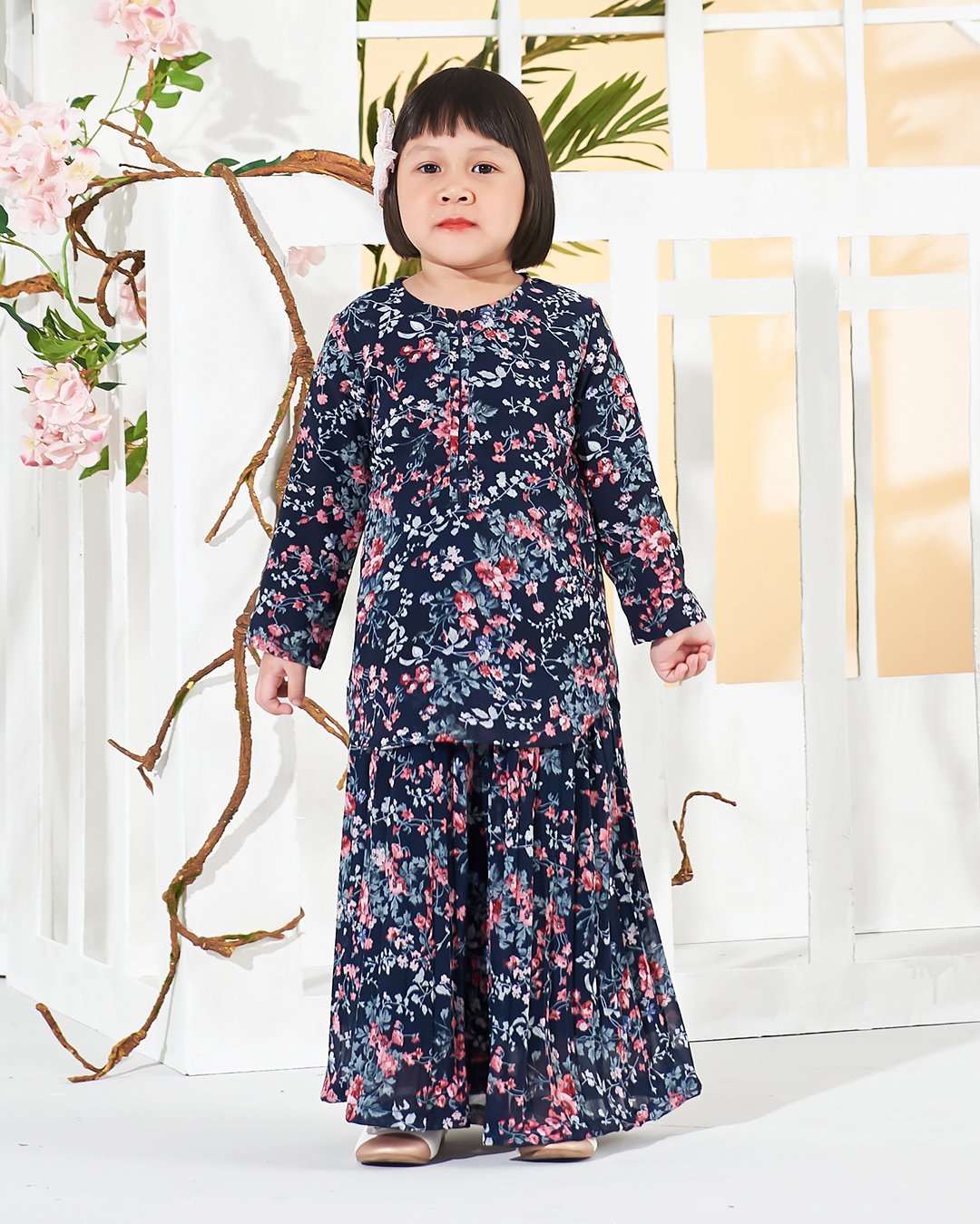 Baju Kurung Berliana Kids - Midnight Blue