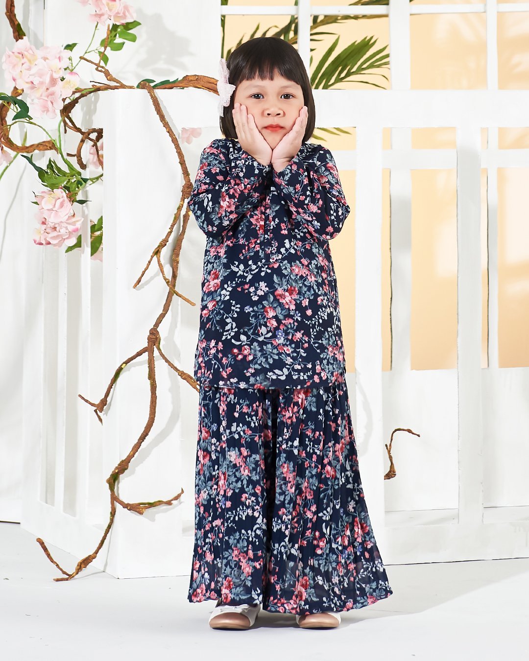 Baju Kurung Berliana Kids - Midnight Blue