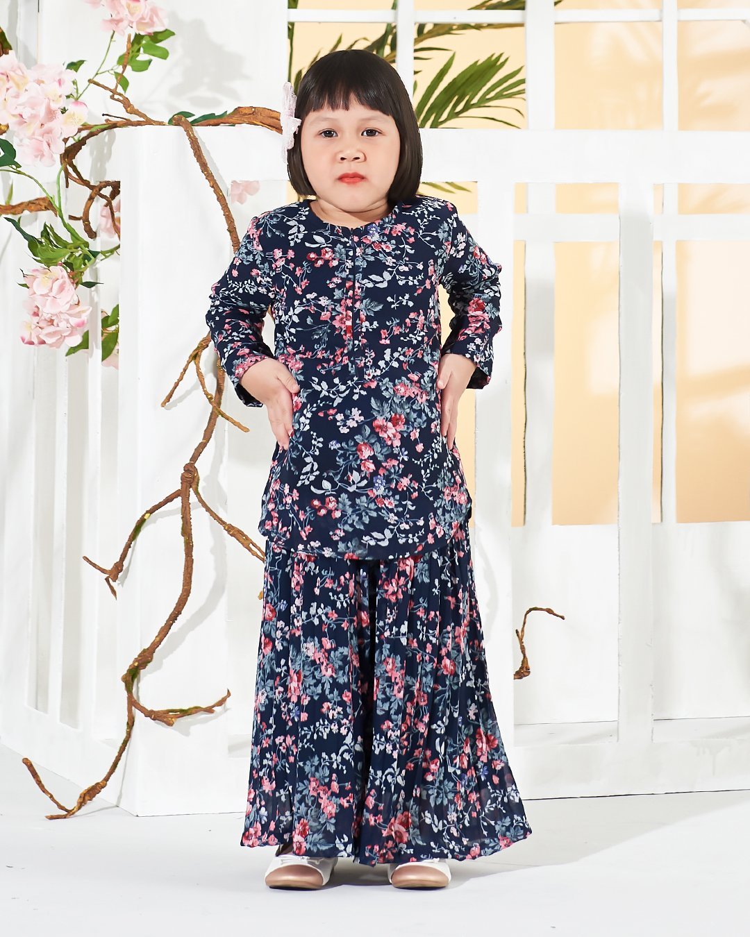 Baju Kurung Berliana Kids - Midnight Blue