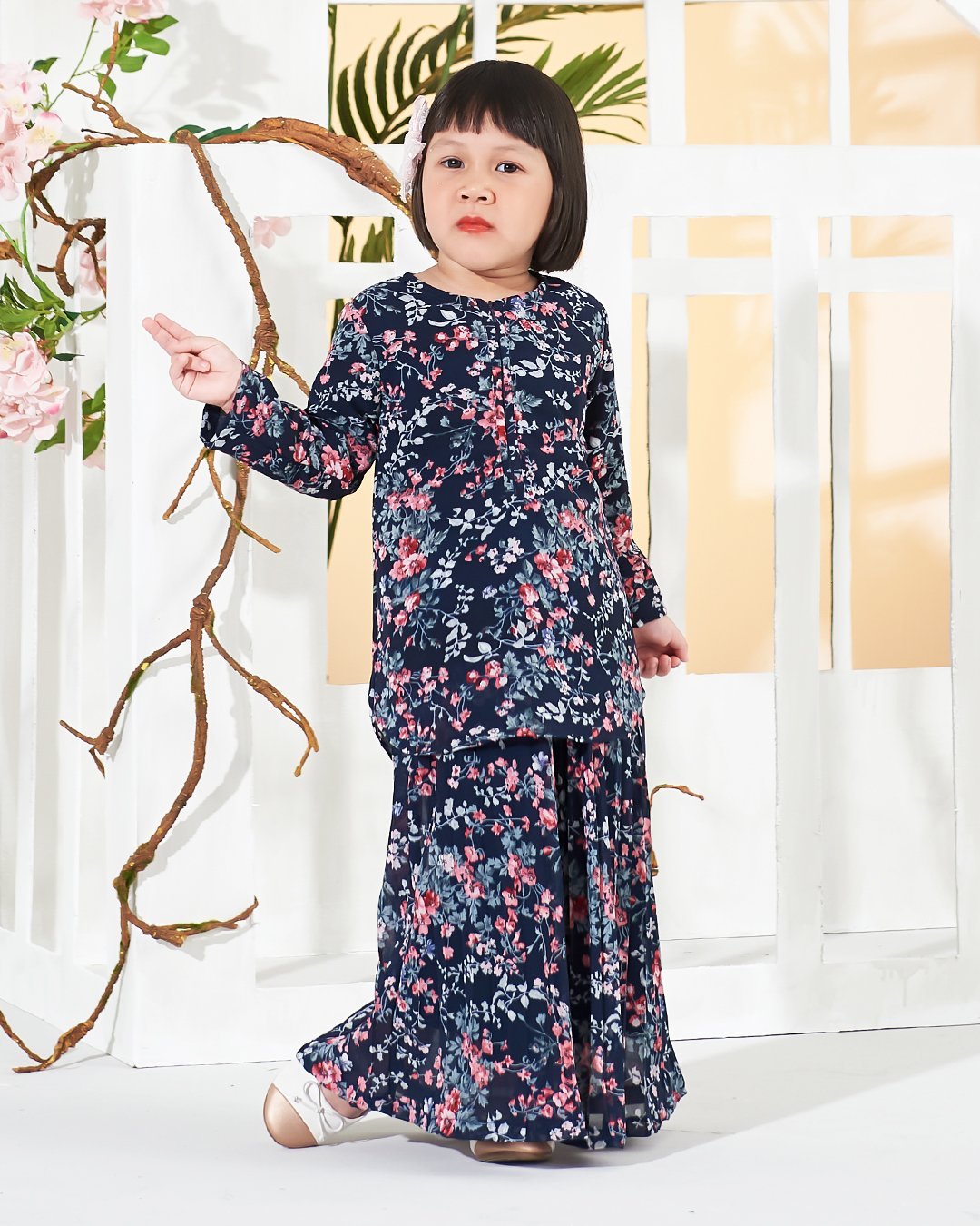 Baju Kurung Berliana Kids - Midnight Blue