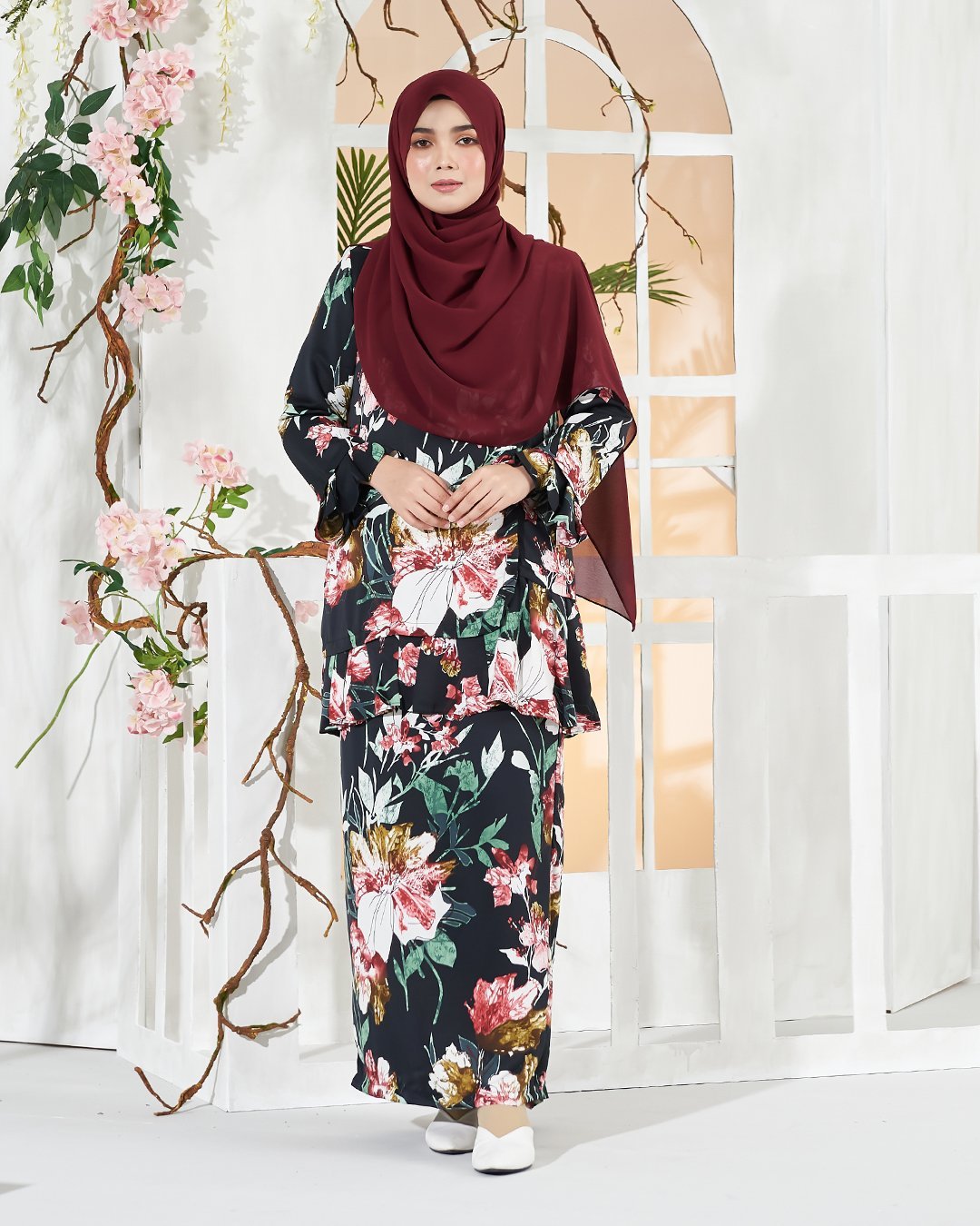 Baju Kurung Pleated Sharina - Chic Black