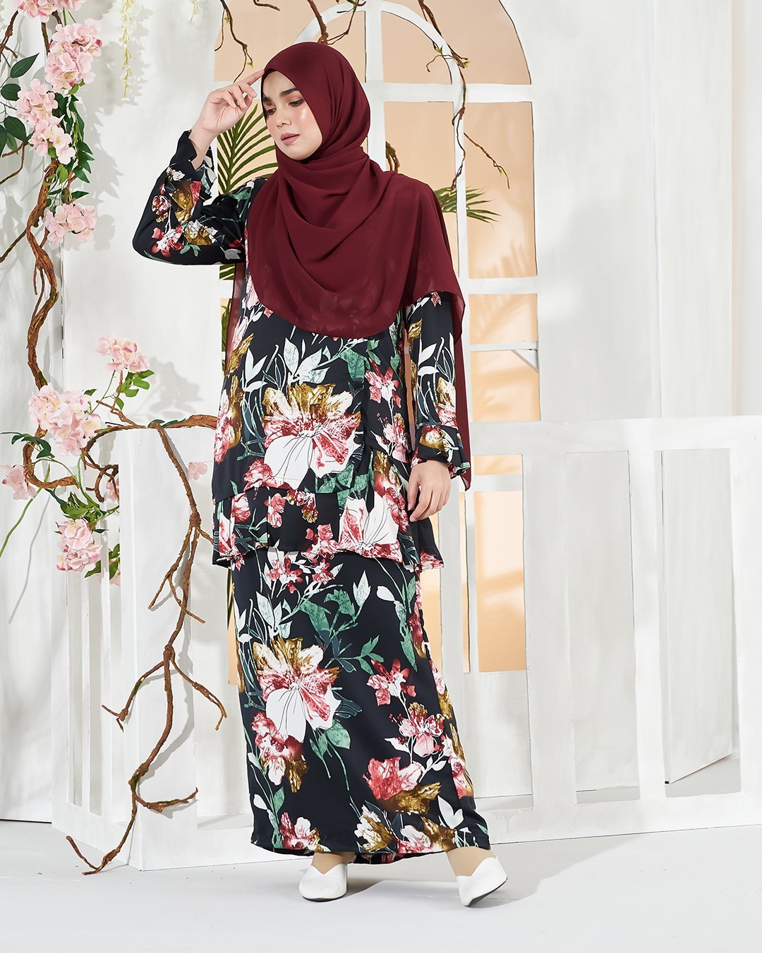 Baju Kurung Pleated Sharina - Chic Black