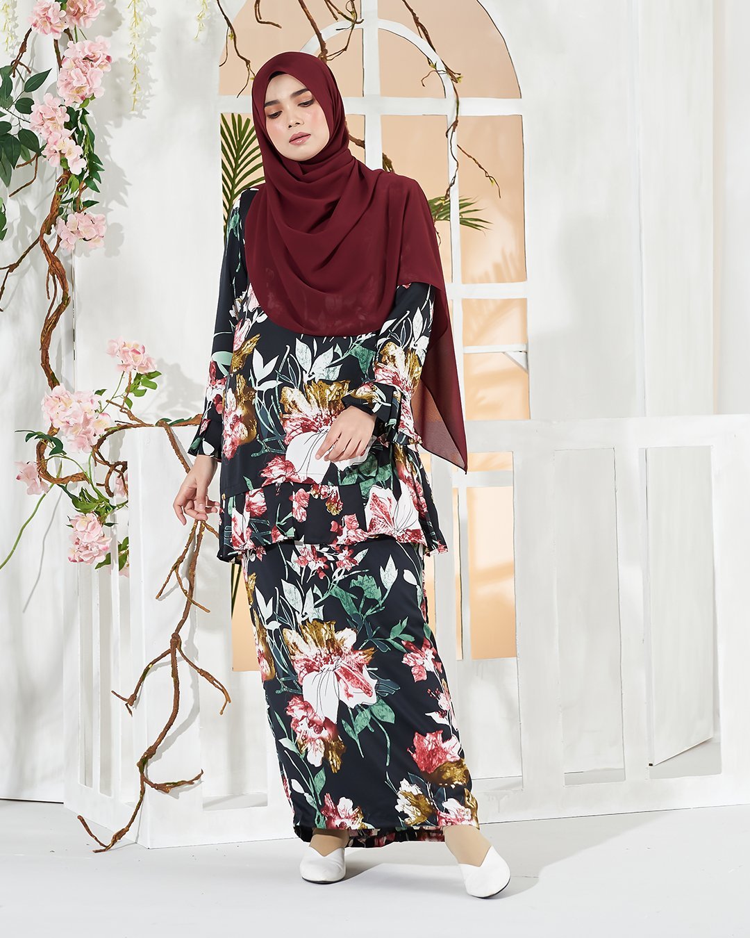 Baju Kurung Pleated Sharina - Chic Black