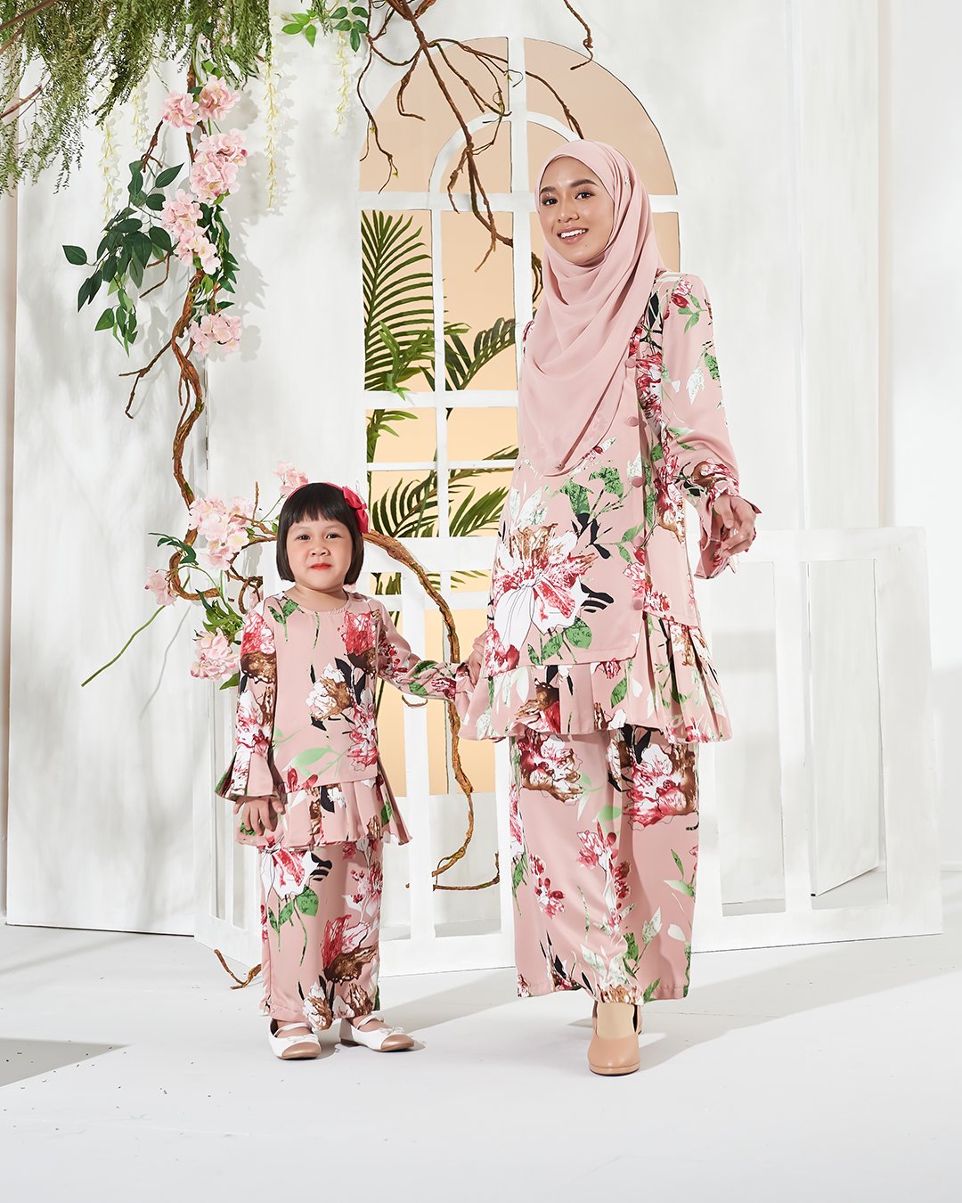 Baju Kurung Cardi Sharina Kids - Pink