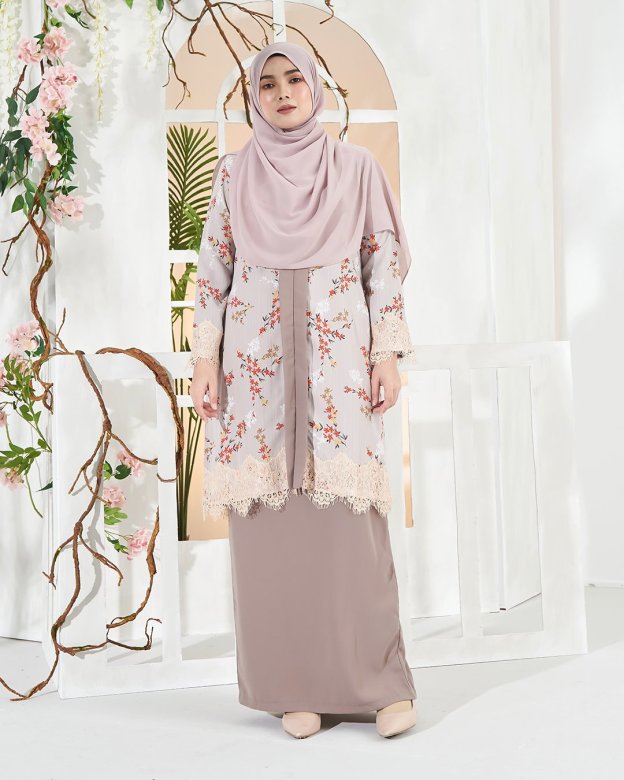 Baju Kebarung Badrina - Oyster Nude