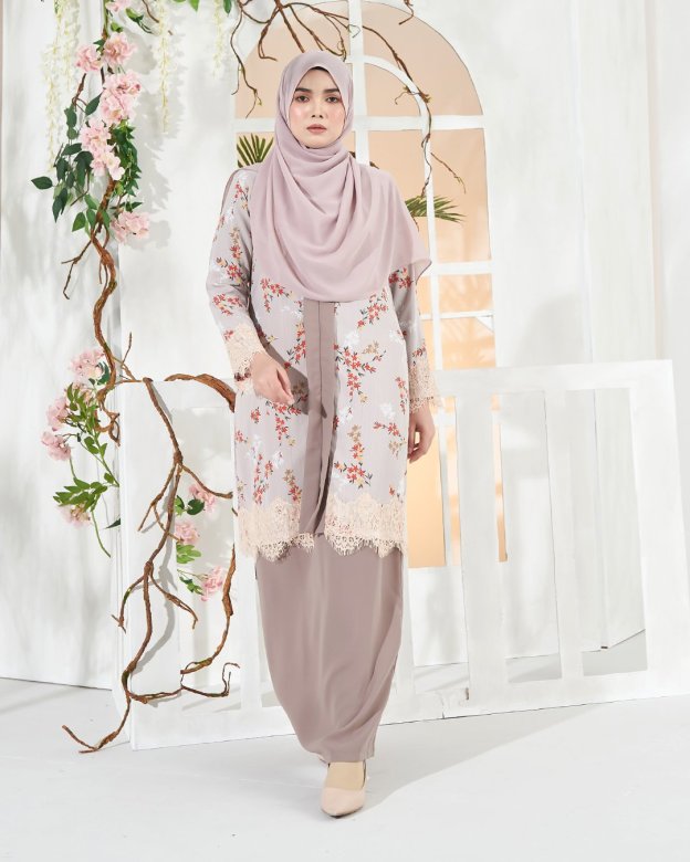 Baju Kebarung Badrina - Oyster Nude