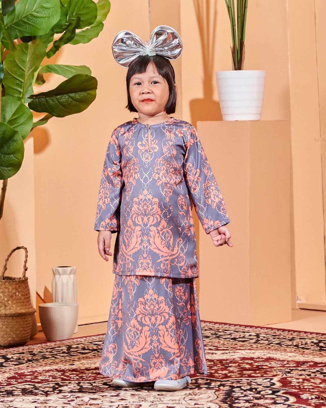 Baju Kurung Moden Zayda Kids - Plum Purple