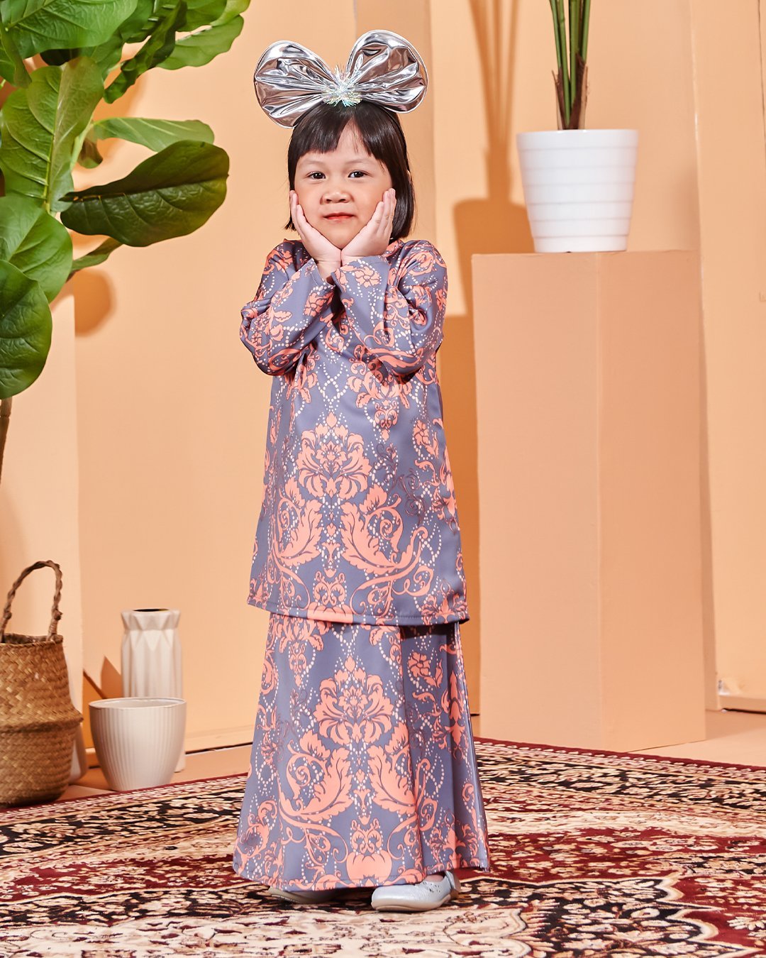 Baju Kurung Moden Zayda Kids - Plum Purple