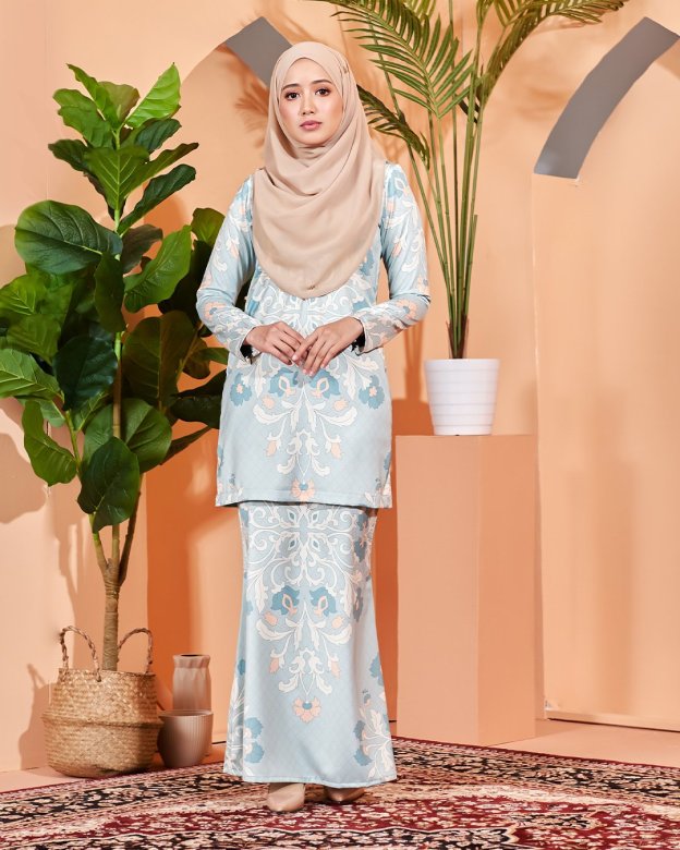 Baju Kurung Moden Zandrea - Frosty Mint