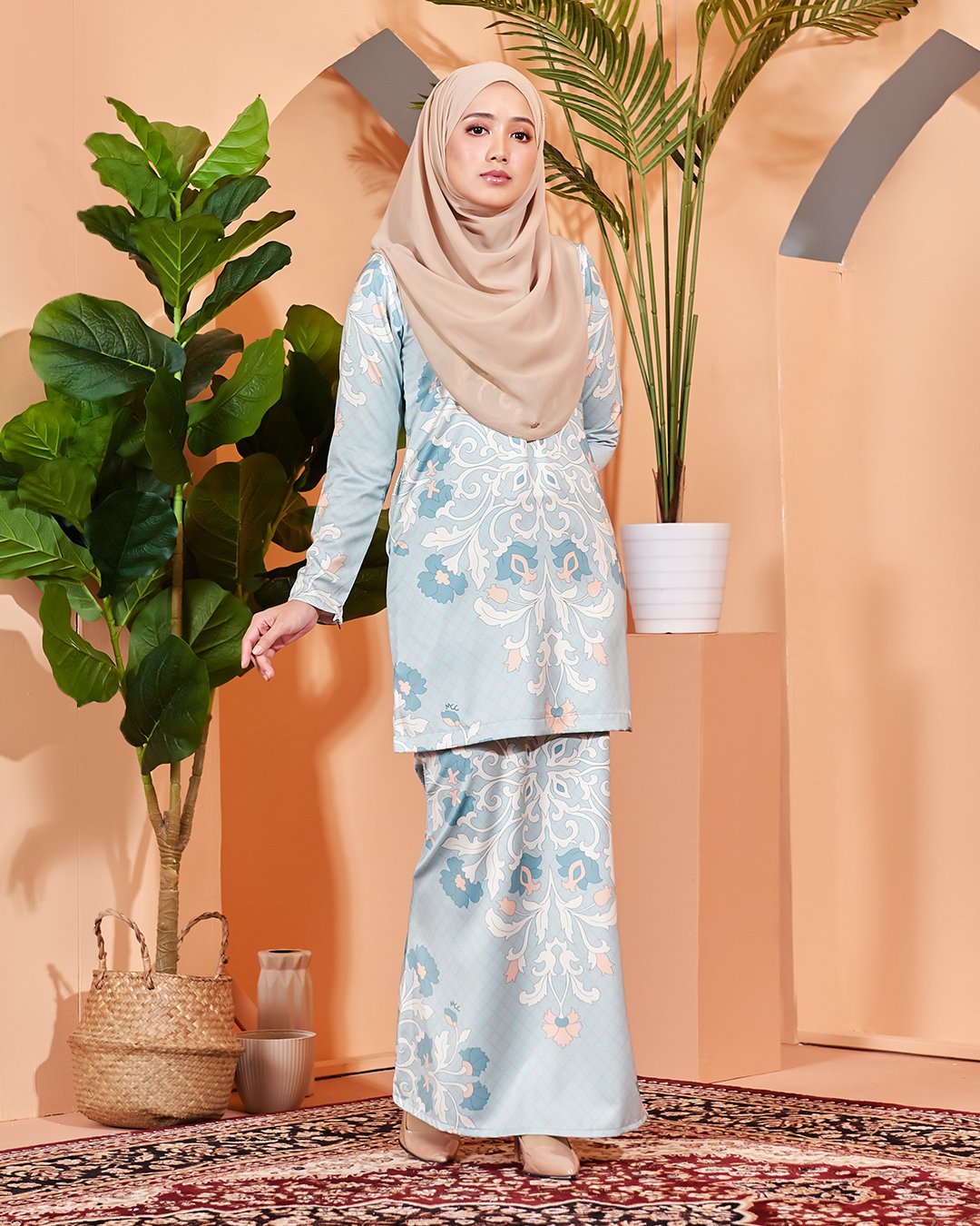 Baju Kurung Moden Zandrea - Frosty Mint
