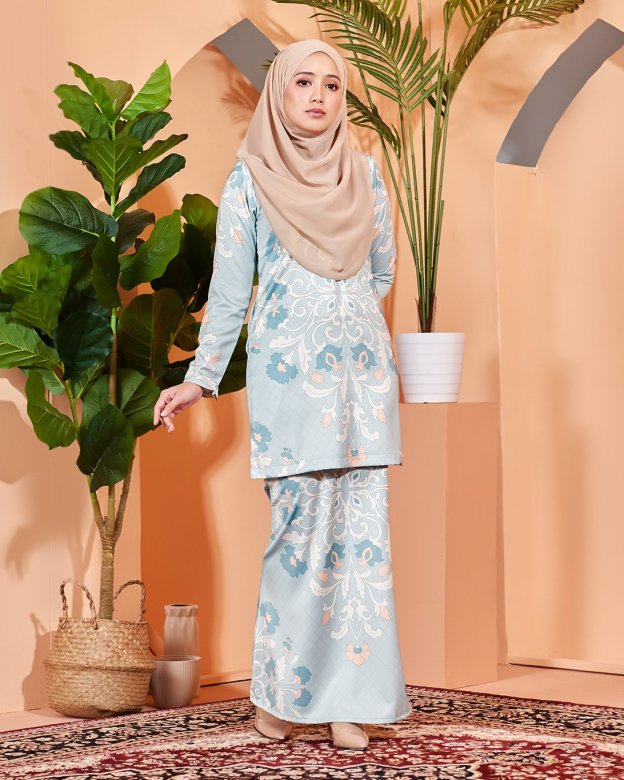 Baju Kurung Moden Zandrea - Frosty Mint