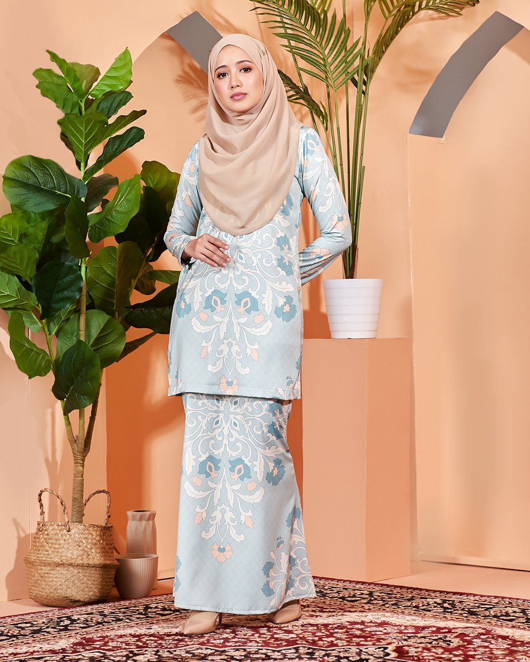 Baju Kurung Moden Zandrea - Frosty Mint