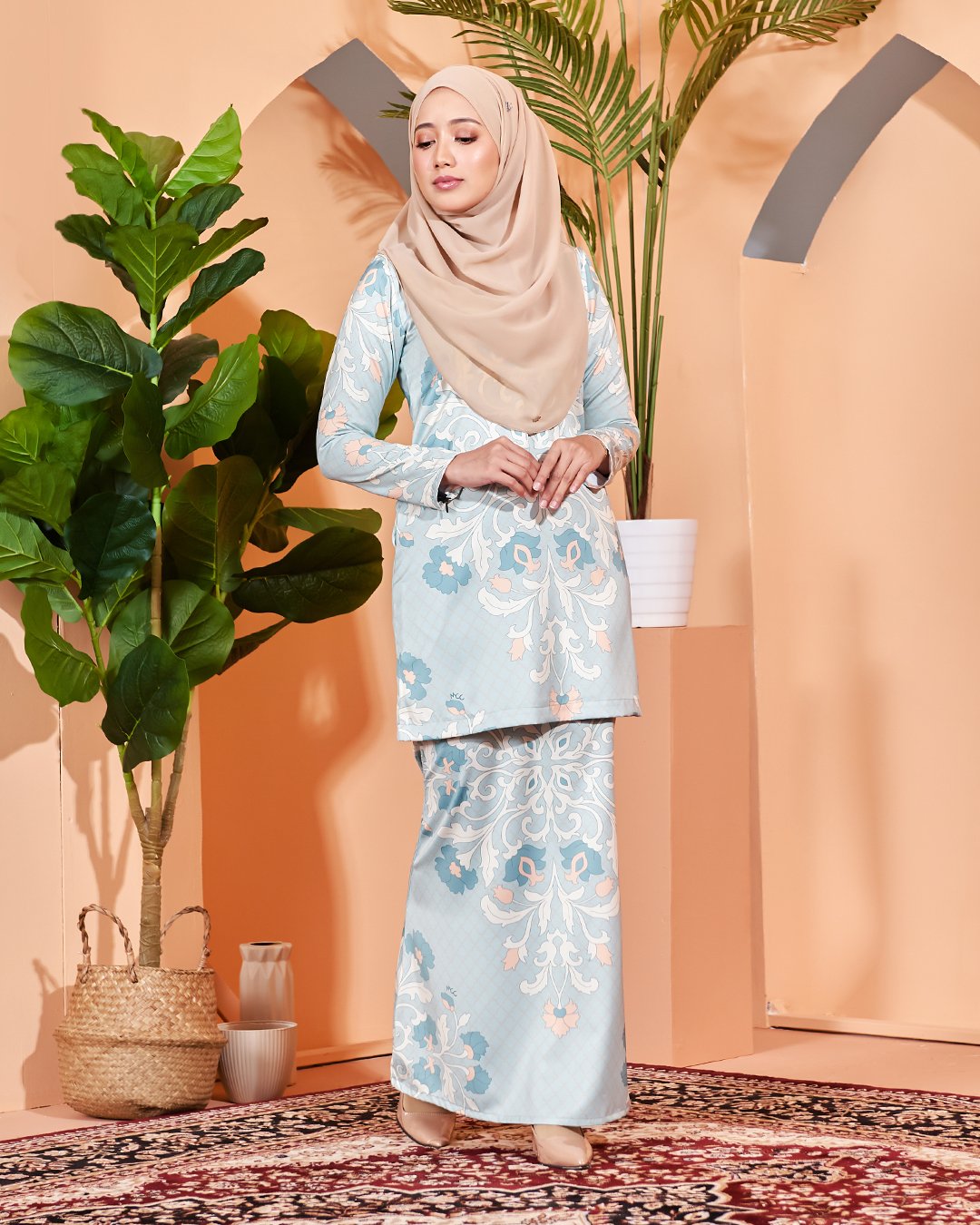 Baju Kurung Moden Zandrea - Frosty Mint