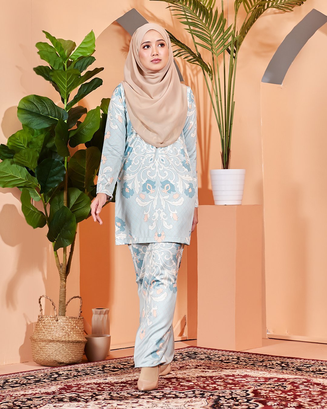 Baju Kurung Moden Zandrea - Frosty Mint